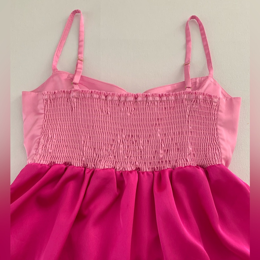 Show Me Your Mumu Best Bow Mini Dress in Colorblock Pink - Picture 7 of 17